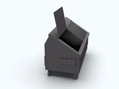 Dumpster trash can on wheels Free 3D model purchase