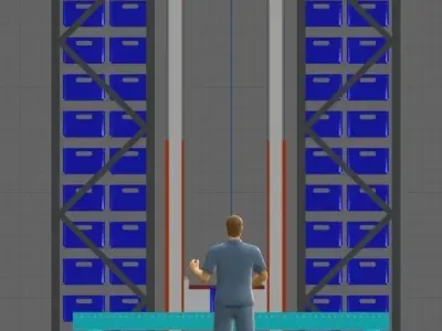 Multi Level Shuttle Automated Storage System 3D Designed model 3D model