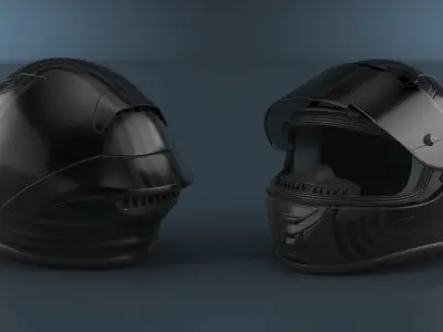 Racing Full Face Helmet 3D model