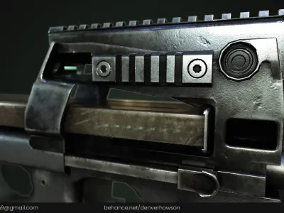 P90 Gun - Low Poly Game Ready 3D asset Low-poly 3D model