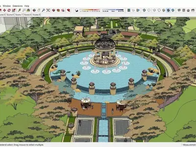 Sketchup Landscape Park J7 3D model