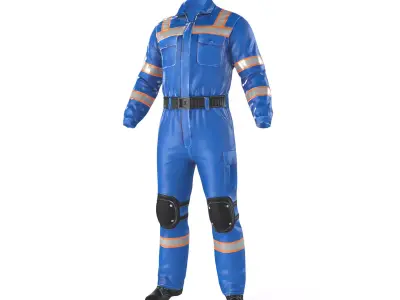 Boiler Suit- Workwear Low-poly 3D model