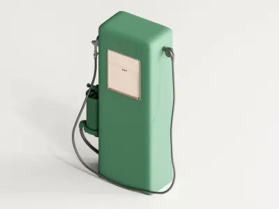 Vintage Gas Pump 3D model buy