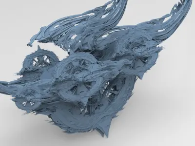 Dragon City chariot stand 3D model