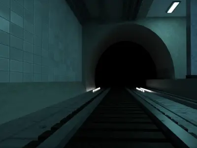 Abandoned Ghost Metro Subway Station In Horror Style 3D model purchase