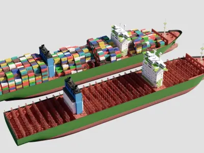 Containers Ship 3D model