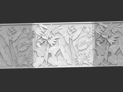 wall relief pattern 3D print model
