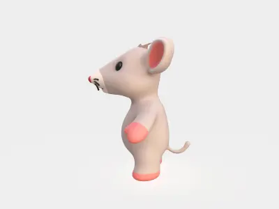 Little animal baby - Rat cute - Character027 Low-poly 3D model