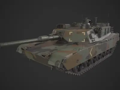 M1A2 Abrams Tank Low-poly 3D model buy