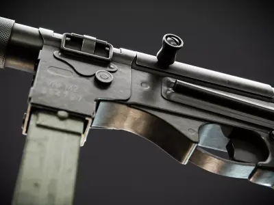 Vigneron M2 SMG Low-poly 3D model