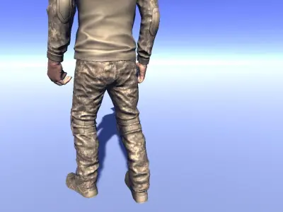 Brave Soldier - animated rigged Military Man Low-poly 3D model