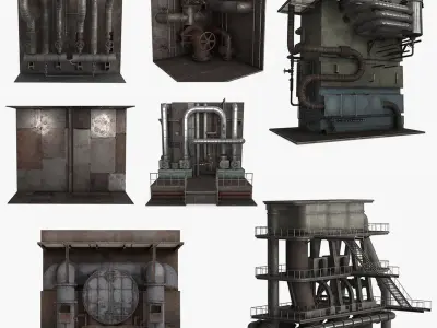  Rusty Industrial Part Collection 
