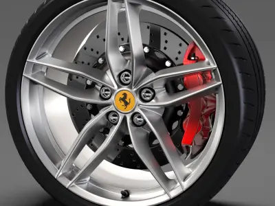 Ferrari 488 GTB wheel 3D model