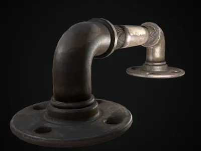 Rusted Pipe - Lowpoly Low-poly 3D model