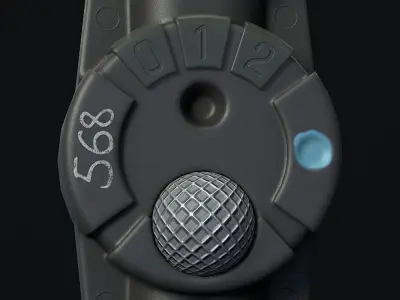 DARPA Blast Gauge Low-poly 3D model