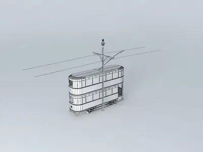 Double decker tram Free 3D model