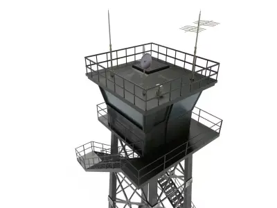 Watch Tower Low-poly 3D model buy