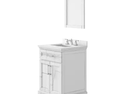 OVE Felix 24 Vintage Grey Vanity 3D model