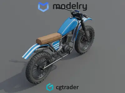 Supermoto Motorcycle 3D model