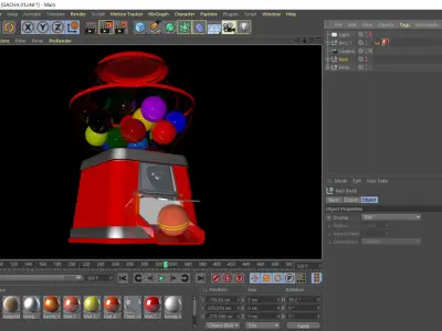 Japan  Gashapon  Machine 3D model