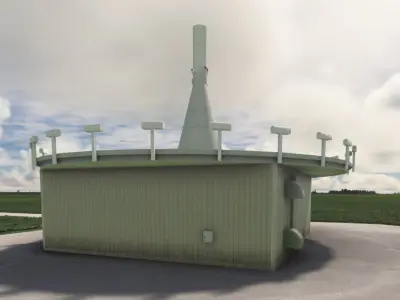 VORTAC model Low-poly 3D model