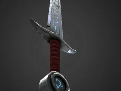 Rune Sword FBX - 2048px Low-poly 3D model