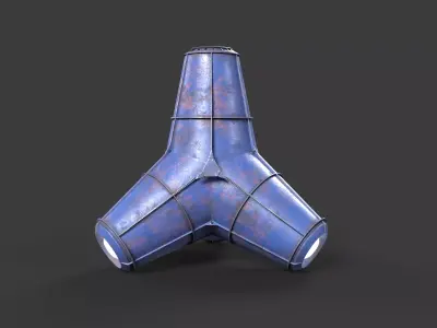 Tetrapod Concrete Mould Low-poly 3D model