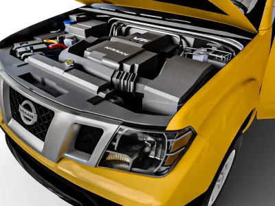 lowpoly  Nissan Frontier 2016 Free low-poly 3D model