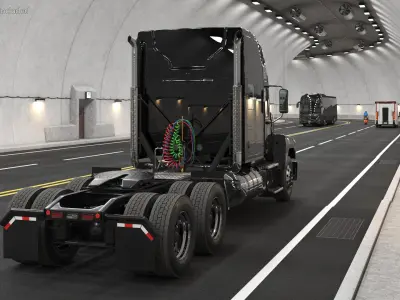 2025 Highway Truck Black  purchase 3D model