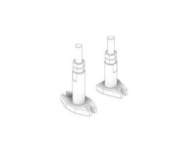 mounting bracket Low-poly 3D model