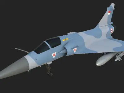 Military Mirage 2000 3D model