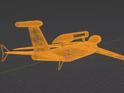Fictional ELINT aircraft An-71 Inspired series 3D model