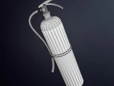 Fire Extinguisher Low-poly 3D model 32