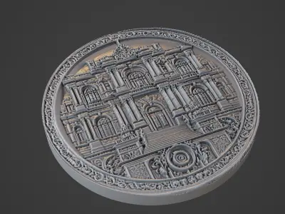 Building House Pendant Medallion 3D print model 12