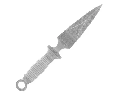 battle knife v7 3D model