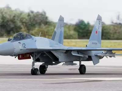 Russian Fighter Jet Sukhoi SU-37 Flanker-F Terminator 3D model