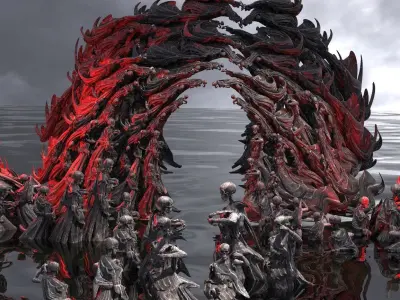 Dantes Inferno Ghost Archway Kit bash 3D model