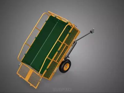 TRAILER TIP CARGO CONSTRUCTION BUILDING SITE MATERIAL TRANSPORT 3D model
