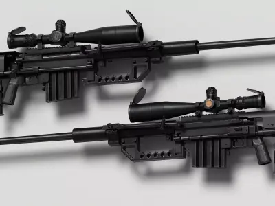 M200 Cheytac Intervention Game Ready - Sniper Low-poly 3D model