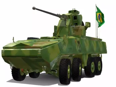 MOWAG PIRANHA lllC 8X8 UT30 BR Low-poly 3D model