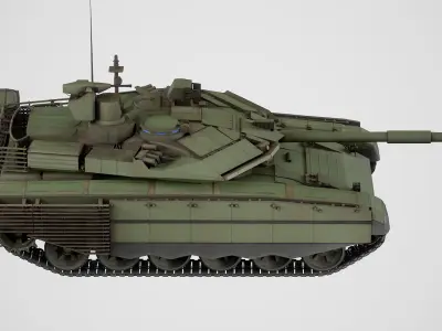 Lowpoly T-90M Russian Main Battle Tank Low-poly 3D model