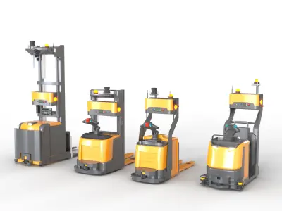 AGV AMR Cobot autonomous transport set 2 3D model