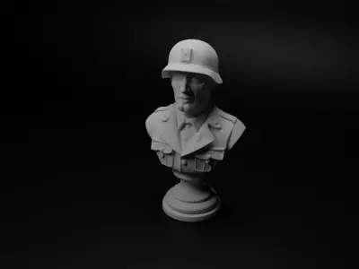 Vietnam War Soldier Bust Chess 3D print model get