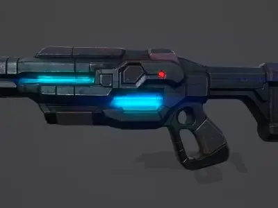 X-47 Plasma Rifle Low-poly 3D model
