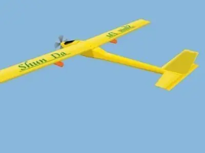 plane4 rc glider 3D model