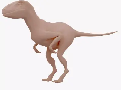 dinosaur velociraptor base mesh 3D model