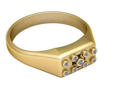 18K Gold Diamond 3D print model order
