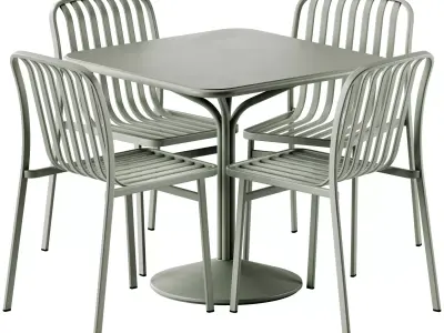 Kano Chair and Jos Square Table by Babel D 3D model