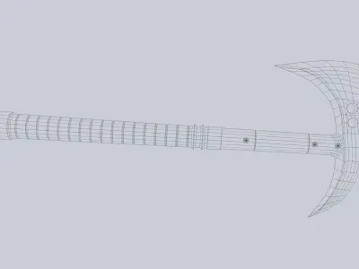 Combat axe Low-poly 3D model purchase