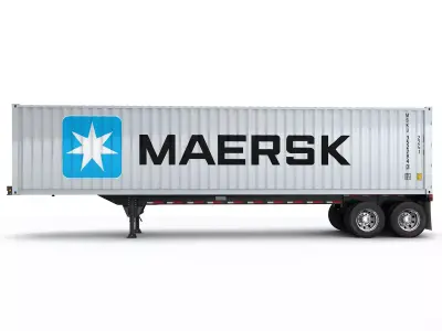 Trailer Container US 3D model